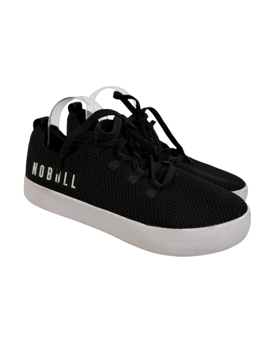NOBULL Rec Black White Knit Trainers Mens Sz 10.5